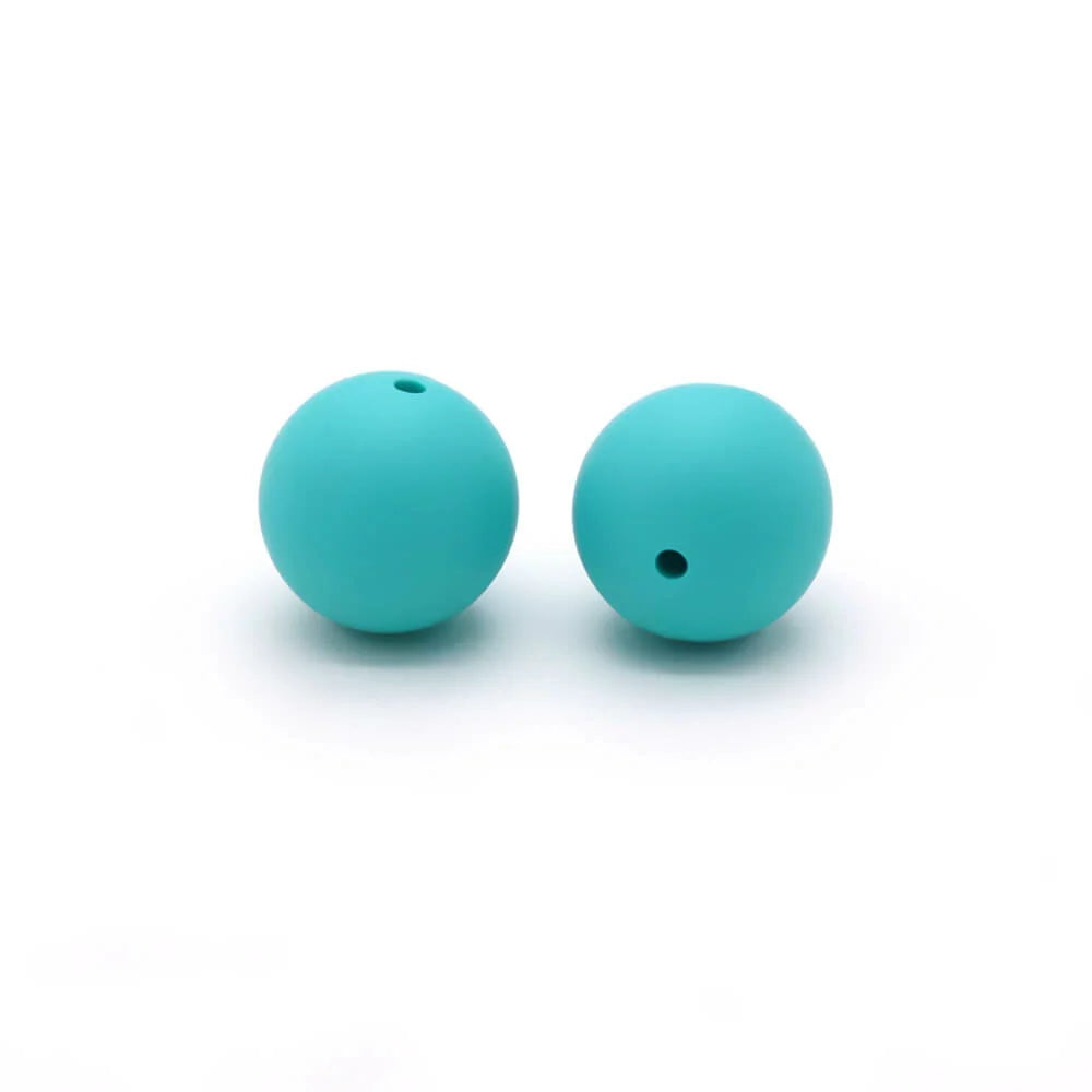 Silicone Beads, Solid Colors, 15 mm