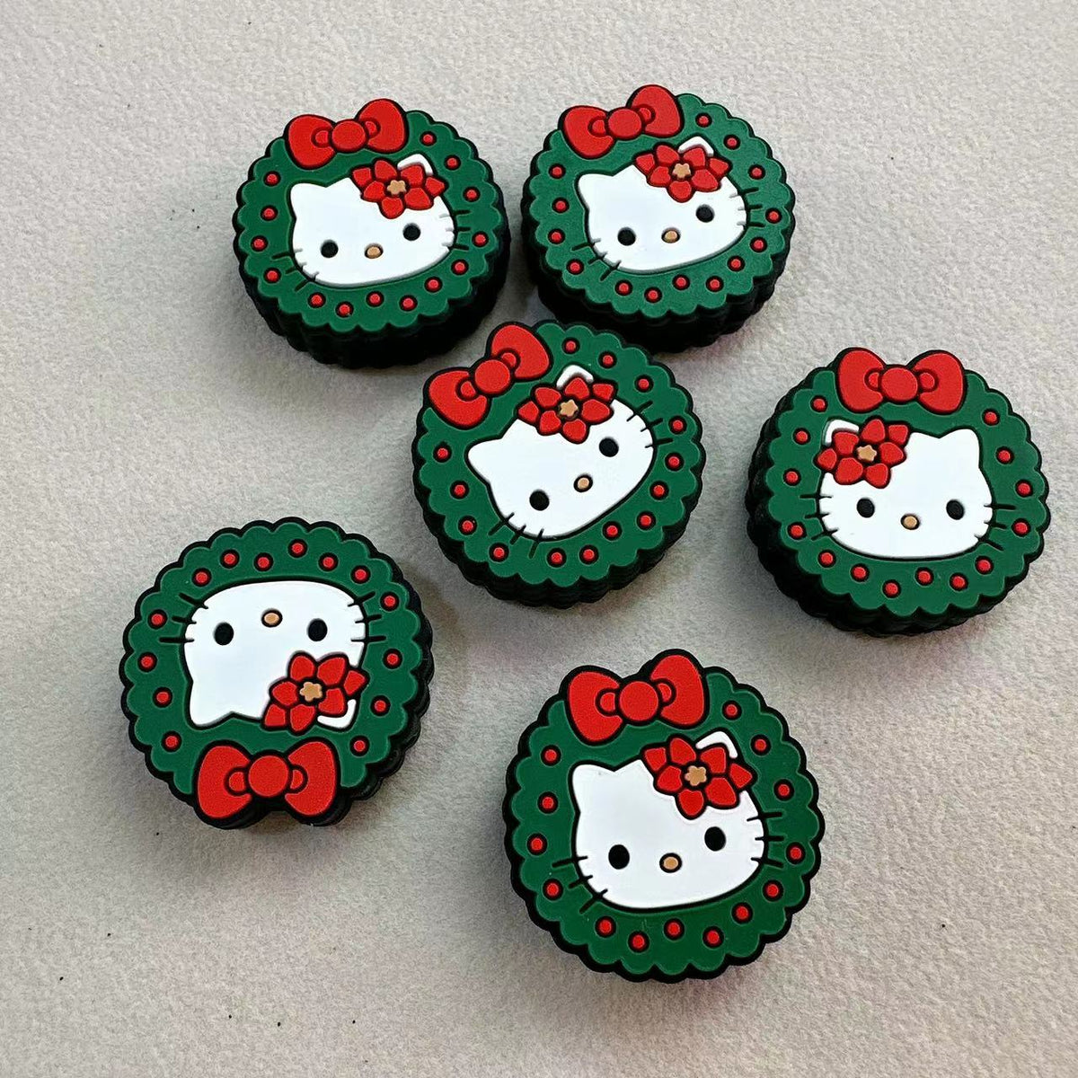 HK Chrismas Silicone Focal Bead