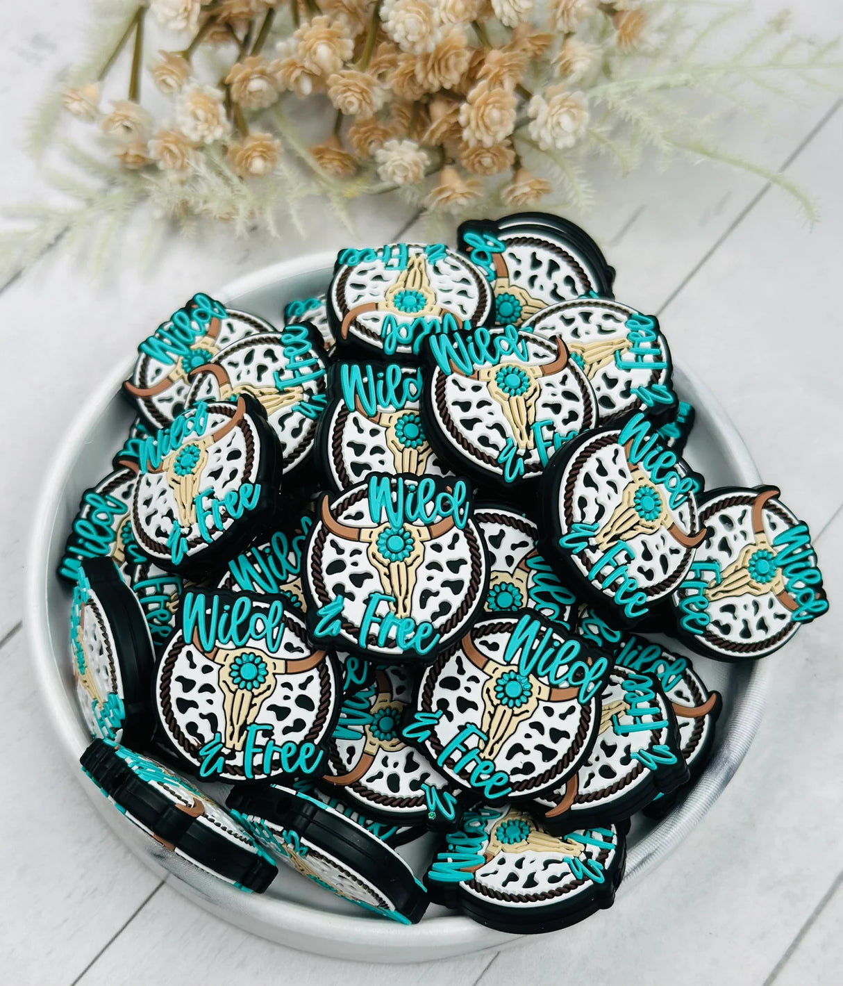 Wild and Free Focal Bead, Western Silicone Focal Bead