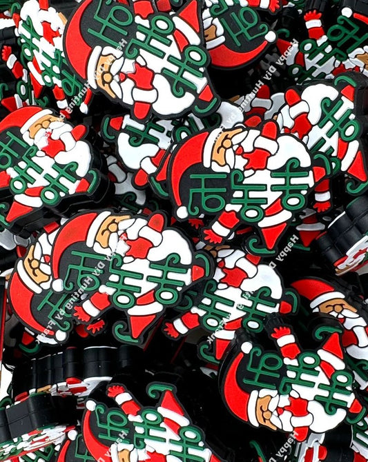 Ho Ho Ho Santa Silicone Focal Beads