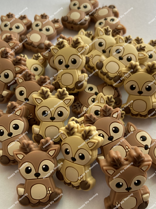 Baby Reindeer Silicone Focal Beads