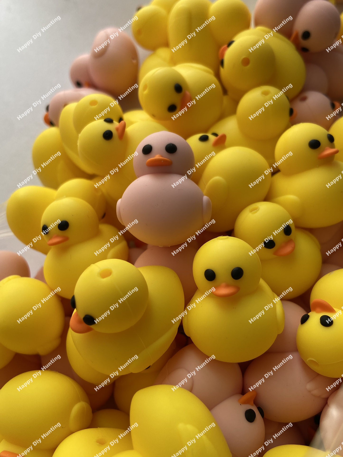 High Quality 3D Yellow Duck Silicone Focal Bead for Beadable Pens, Stylus, Pencils, Keychains and More.