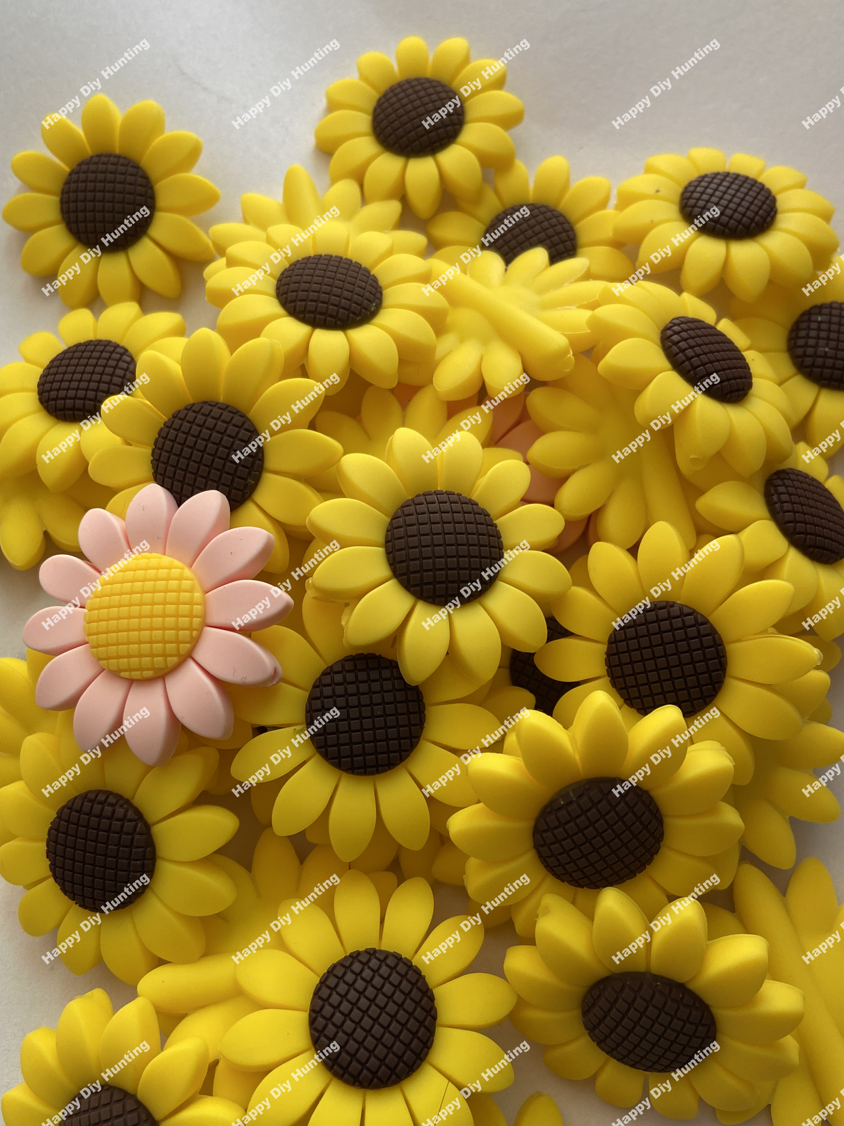 Sunflower Silicone Focal Bead - Focal Silicone Beads, Flower Silicone Beads, Wholesale Beads, Silicone Beads