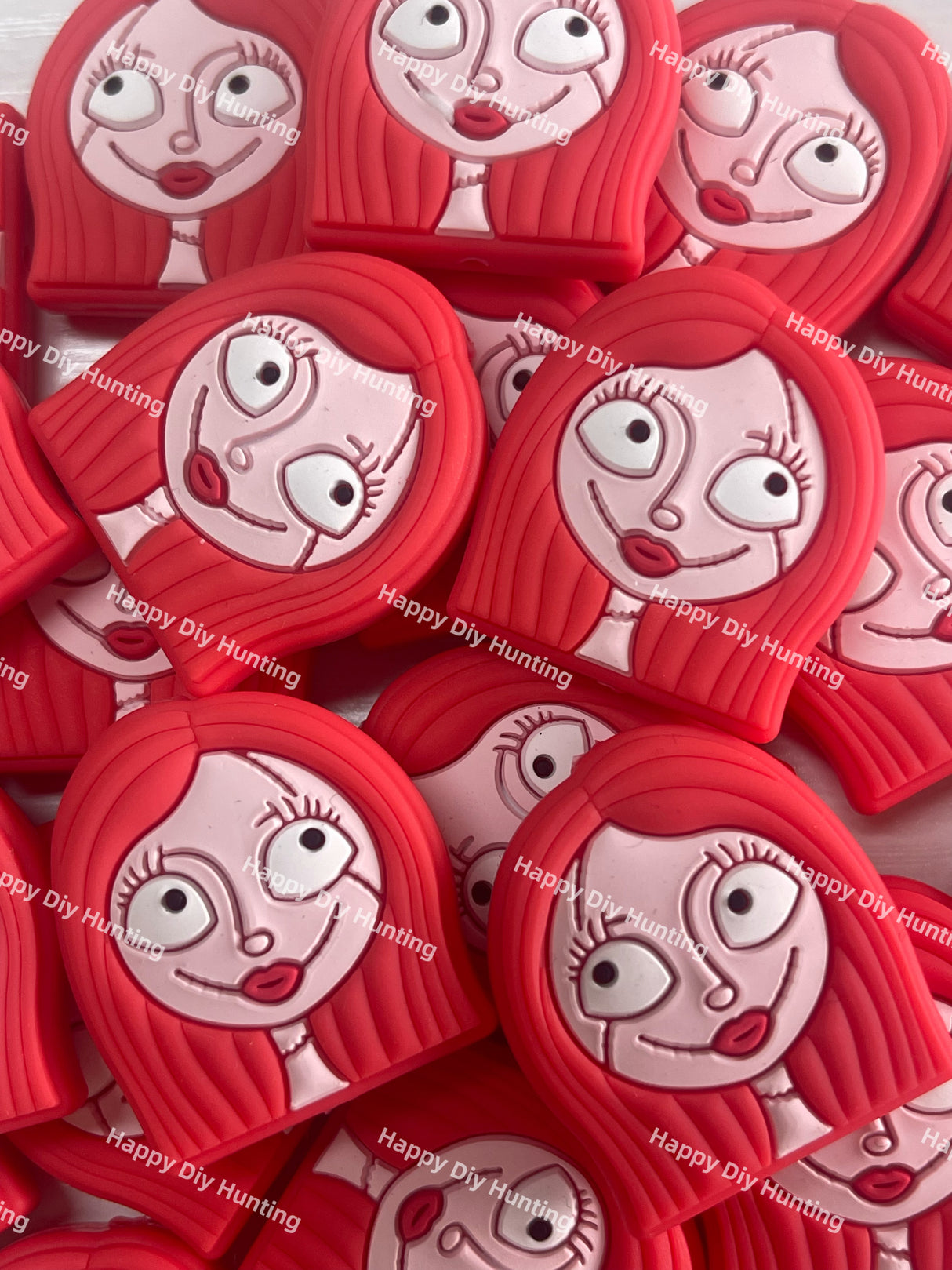 Red hair girl Silicone Focal Beads