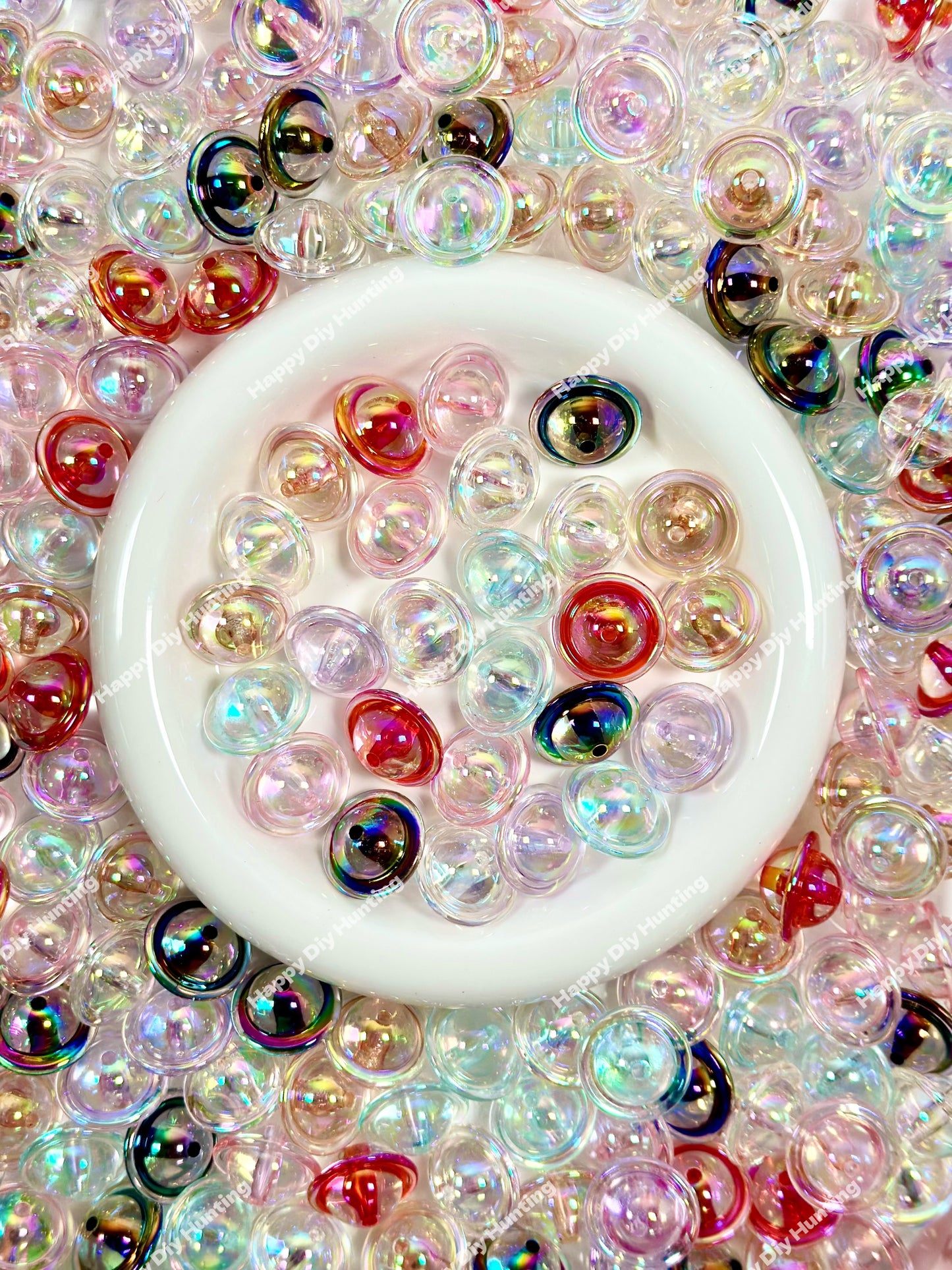 Saturn Acrylic Bead - Mixed Clear Color
