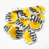 My Favorite People Call me MOM Sunflower Sayings Silicone Focal Beads