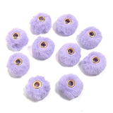 Pom Pom Fluffy Hard Beads Spacer and in Solid Colors