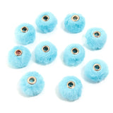 Pom Pom Fluffy Hard Beads Spacer and in Solid Colors