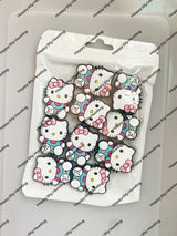 Kitty Cat Silicone focal Beads, Blue Kitty Silicone Focal Bead