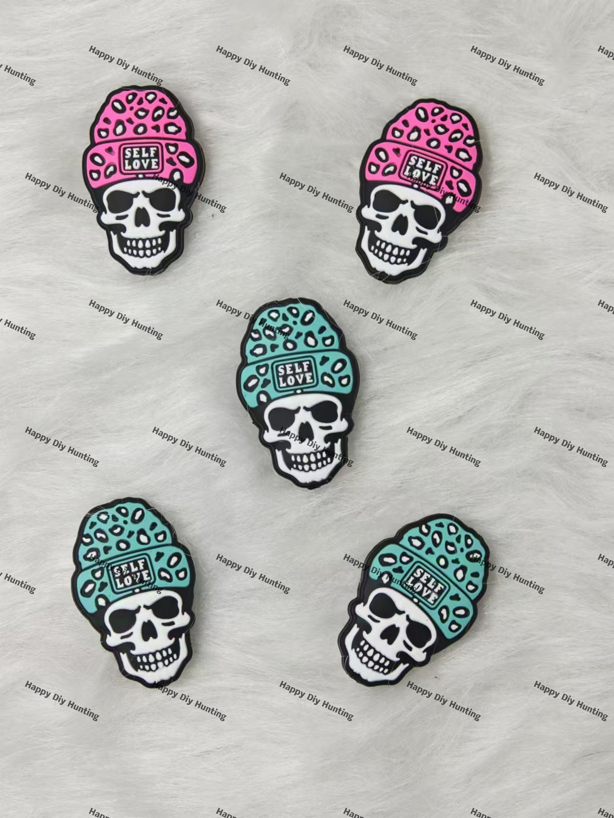 Self Love Skeleton Silicone Focal beads, Self Love skull head silicone focal beads