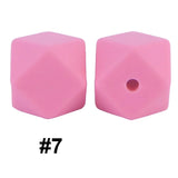 14mm Hexagon Silicone Beads