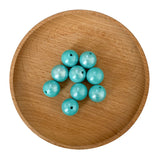 Shinny Opal Silicone Beads Solid Color,15mm