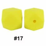 14mm Hexagon Silicone Beads